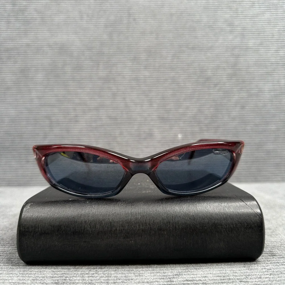 Arnette Nomad Y2K Sunglasses Red Translucent Wrap 127-121/53 Made Italy Vintage